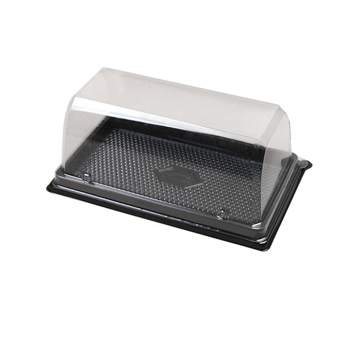 100pcs Transparent Long Arch Cake Box Baking Bread Omelet Packaging Container - Large