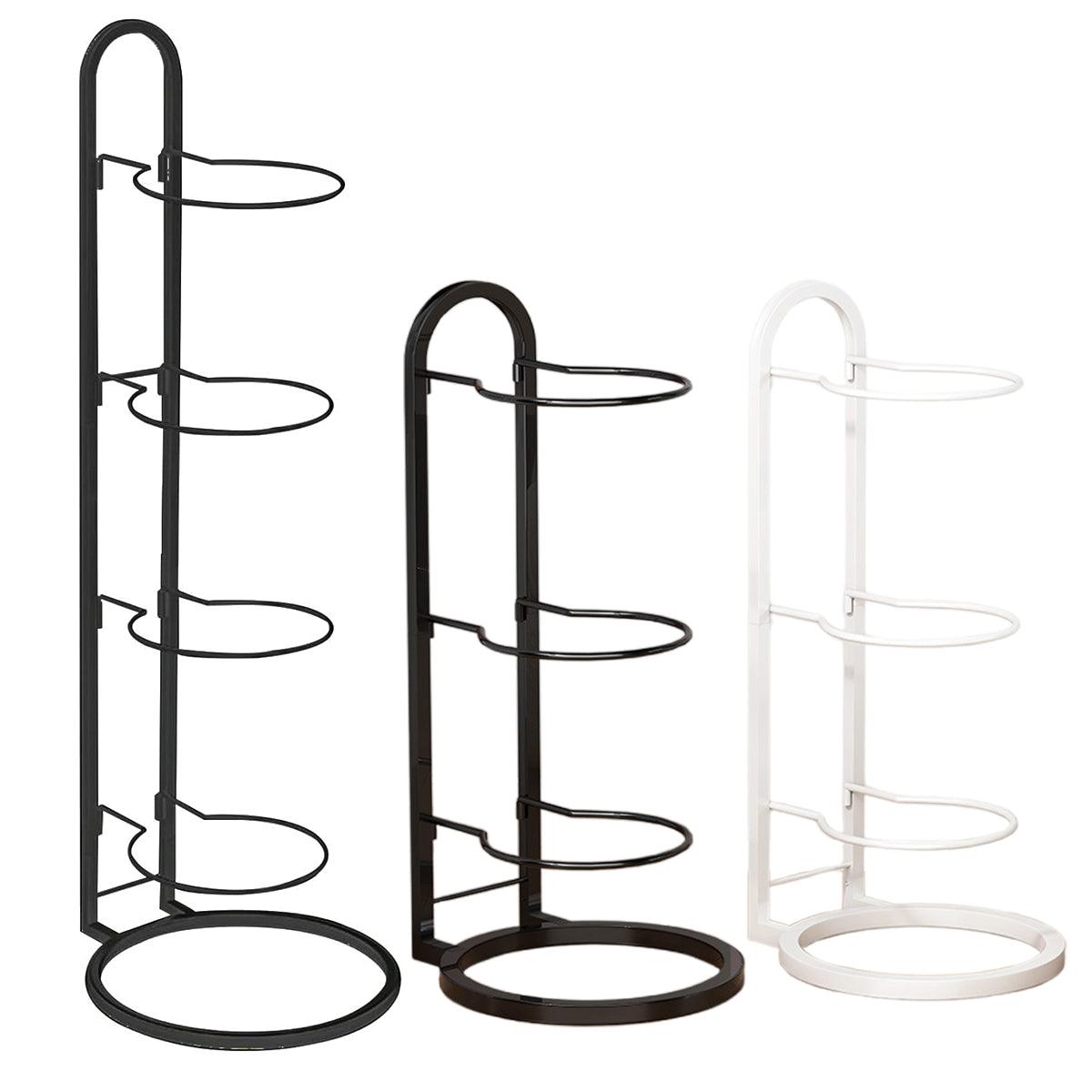 3/4Tier Basketball Stand Ball Organizer Storage Rack Basketball Equipment Holder - White-3 Layers