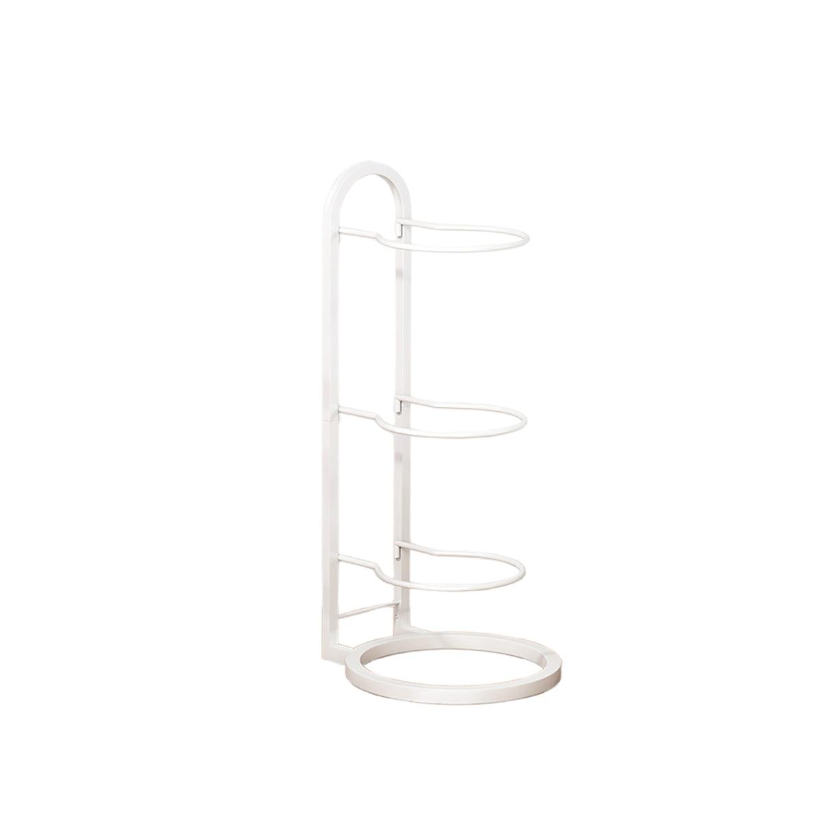 3/4Tier Basketball Stand Ball Organizer Storage Rack Basketball Equipment Holder - White-3 Layers