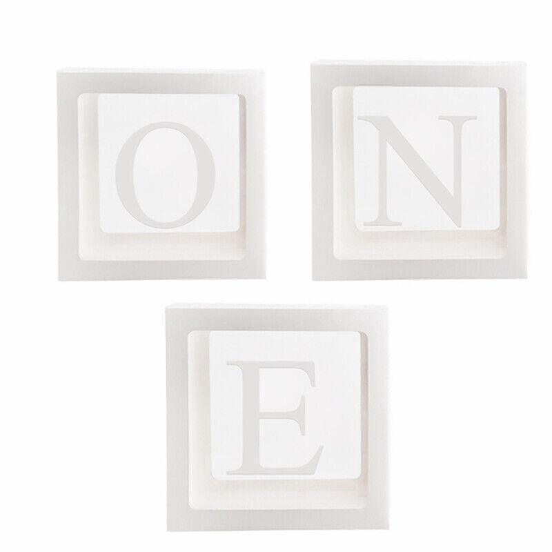 3/4pcs Transparent Balloon Box Set for First Birthday Party or Celebration Display - Love