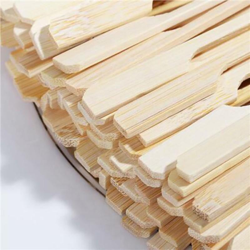 Bamboo Wooden Catering Paddle Skewers Disposable Finger Food Cocktail BBQ