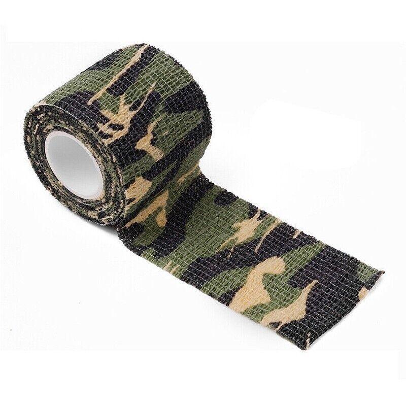 4 Roll Tape Army Camo Wrap Rifle Gun Shooting Hunting Camouflage Stealth Webbing - 4 Mixed Colours