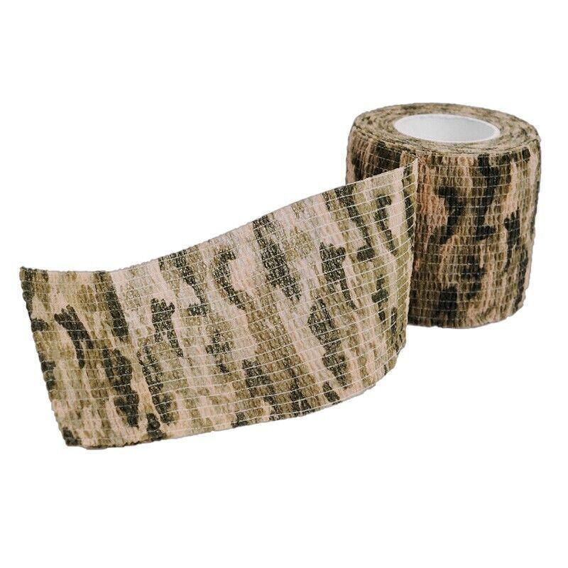 4 Roll Tape Army Camo Wrap Rifle Gun Shooting Hunting Camouflage Stealth Webbing - 4 Mixed Colours