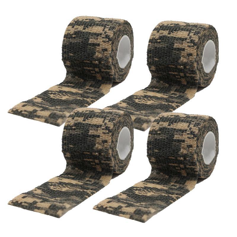 4 Roll Tape Army Camo Wrap Rifle Gun Shooting Hunting Camouflage Stealth Webbing - 4 Mixed Colours