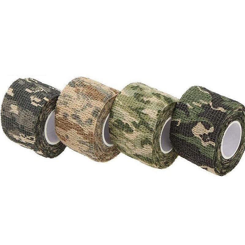 4 Roll Tape Army Camo Wrap Rifle Gun Shooting Hunting Camouflage Stealth Webbing - Desert Camouflage