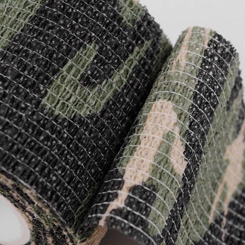 4 Roll Tape Army Camo Wrap Rifle Gun Shooting Hunting Camouflage Stealth Webbing - Jungle Camouflage