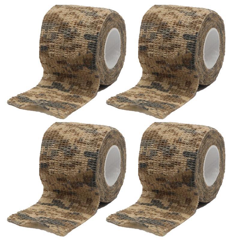 4 Roll Tape Army Camo Wrap Rifle Gun Shooting Hunting Camouflage Stealth Webbing - Jungle Camouflage