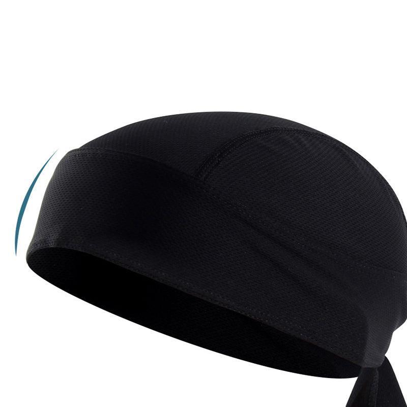 Durag Bandanna Cap Cycling Head Wraps Skull Cap Scarves Caps Motorcycle Sports - Black