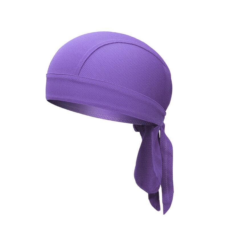 Durag Bandanna Cap Cycling Head Wraps Skull Cap Scarves Caps Motorcycle Sports - Black