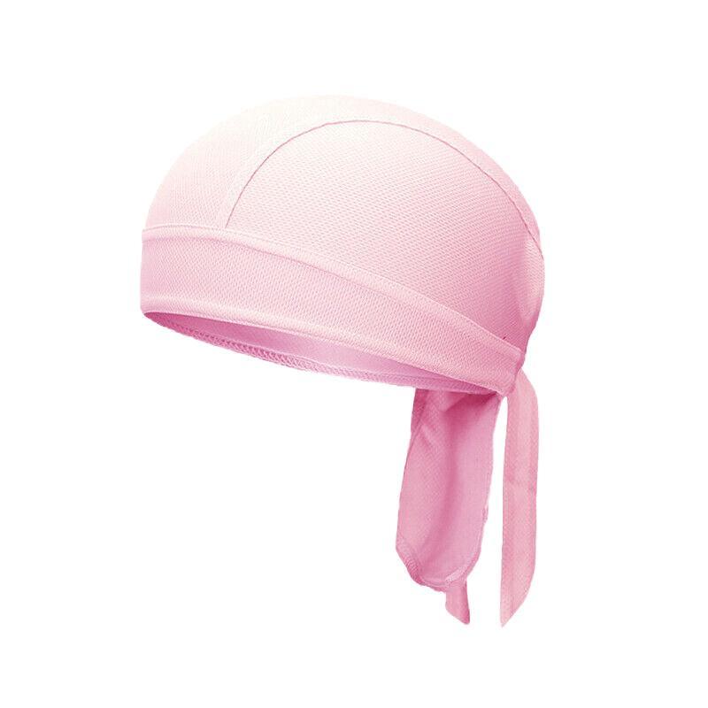 Durag Bandanna Cap Cycling Head Wraps Skull Cap Scarves Caps Motorcycle Sports - Pink