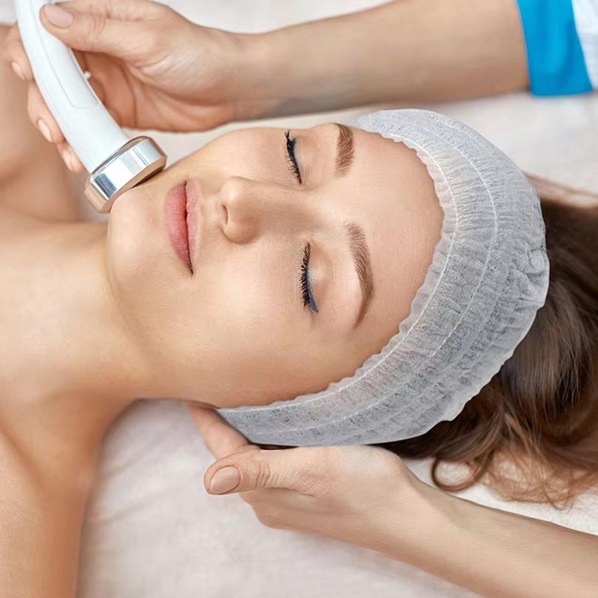 100 Beauty Salon Care Non-woven Hair Band White Edge Band Disposable Hair Net