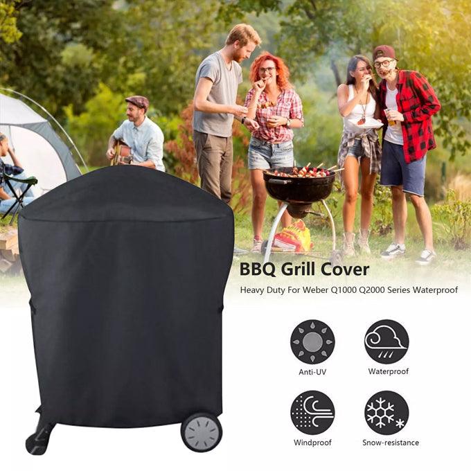 Cart Grill Cover Waterproof Protector For Weber Q200 Series 7113 Bbq Black Au
