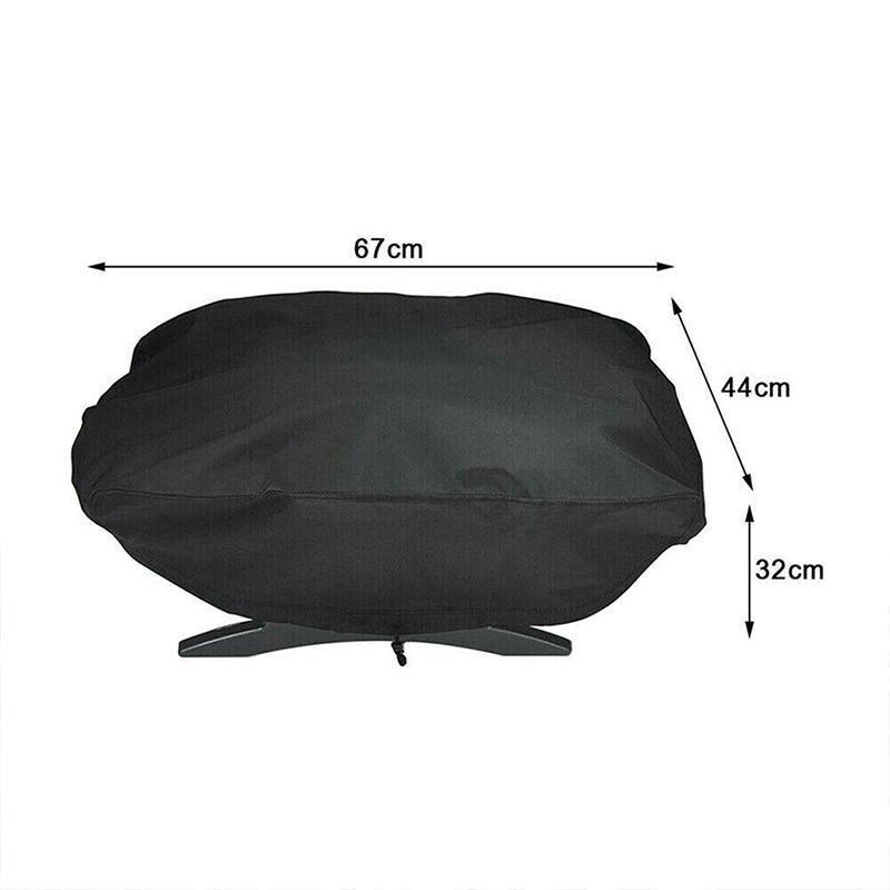 Waterproof BBQ Grill Cover for Weber Q100 Q1000 Series 67×44×32cm