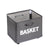 Rolling Storage Basket with Wheels for Under Desk or Shelf Organisation - Grey