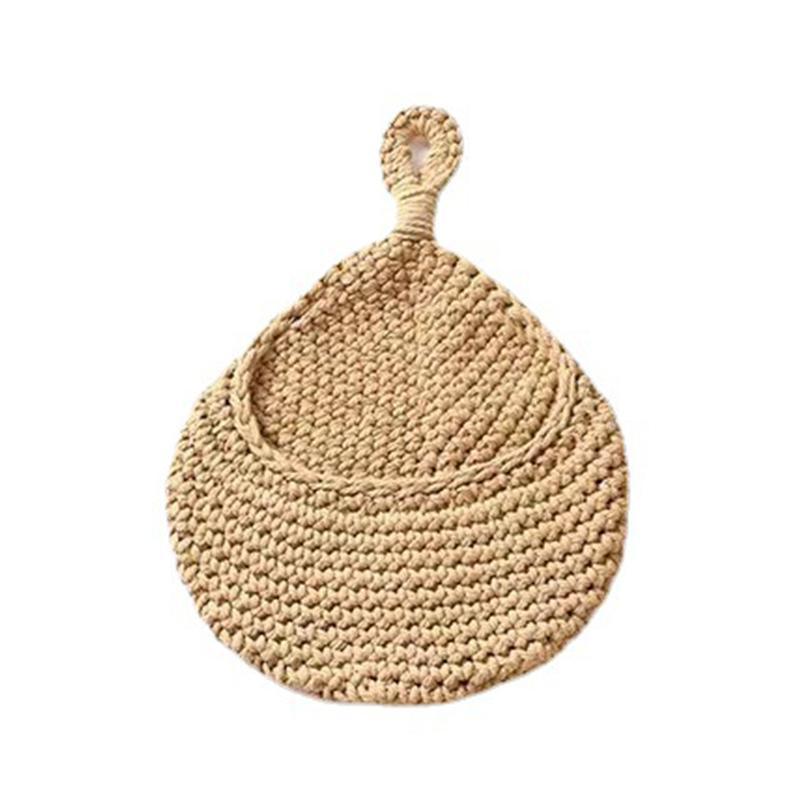 Hanging Wall Organizer Vegetable Fruit Basket Kitchen Storage Pouch Bag Diy 6Size - L