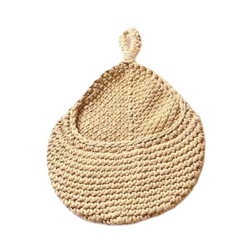 Hanging Wall Organizer Vegetable Fruit Basket Kitchen Storage Pouch Bag Diy 6Size - XXL