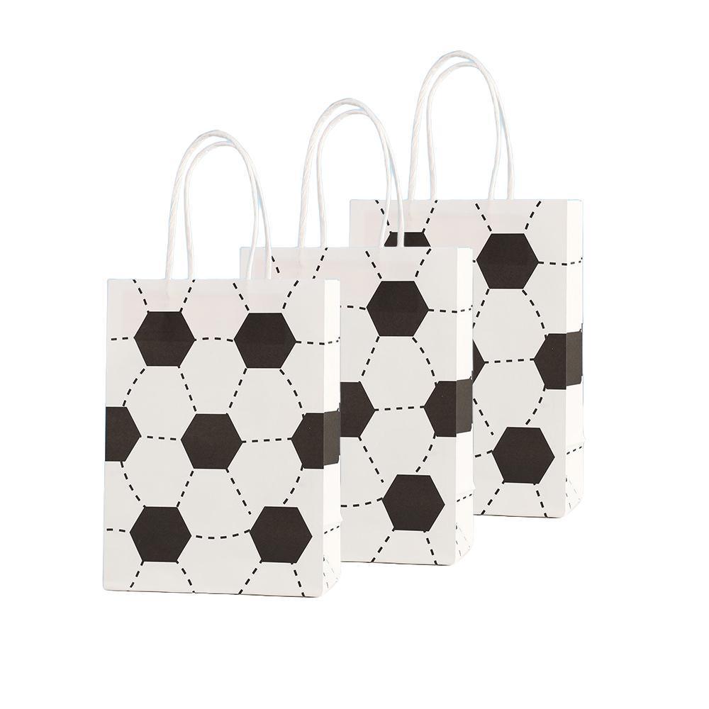 30PCS Fashion Ball Kraft Paper Gift Bag Festivals gift tote bag Party Favor Bag - Basketball-30pcs