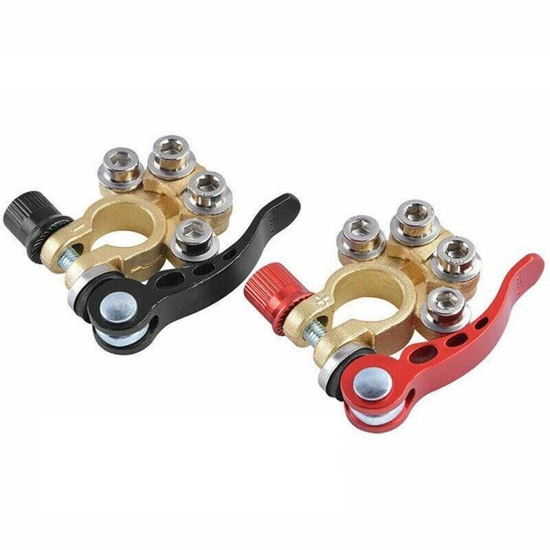 Heavy Duty Car Battery Terminal Clamp 2PCS Quick Release Brass Connector