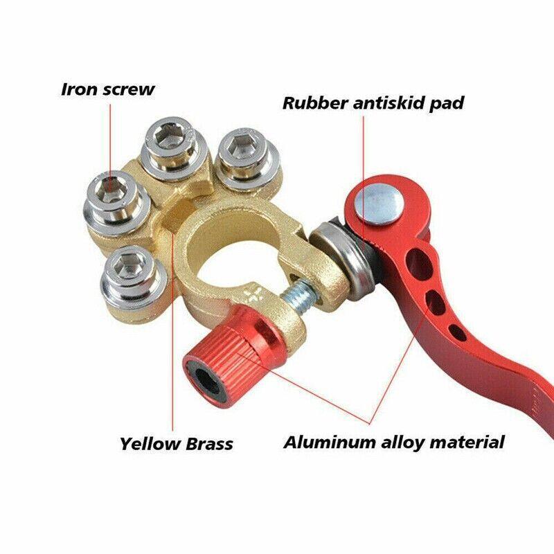 Heavy Duty Car Battery Terminal Clamp 2PCS Quick Release Brass Connector