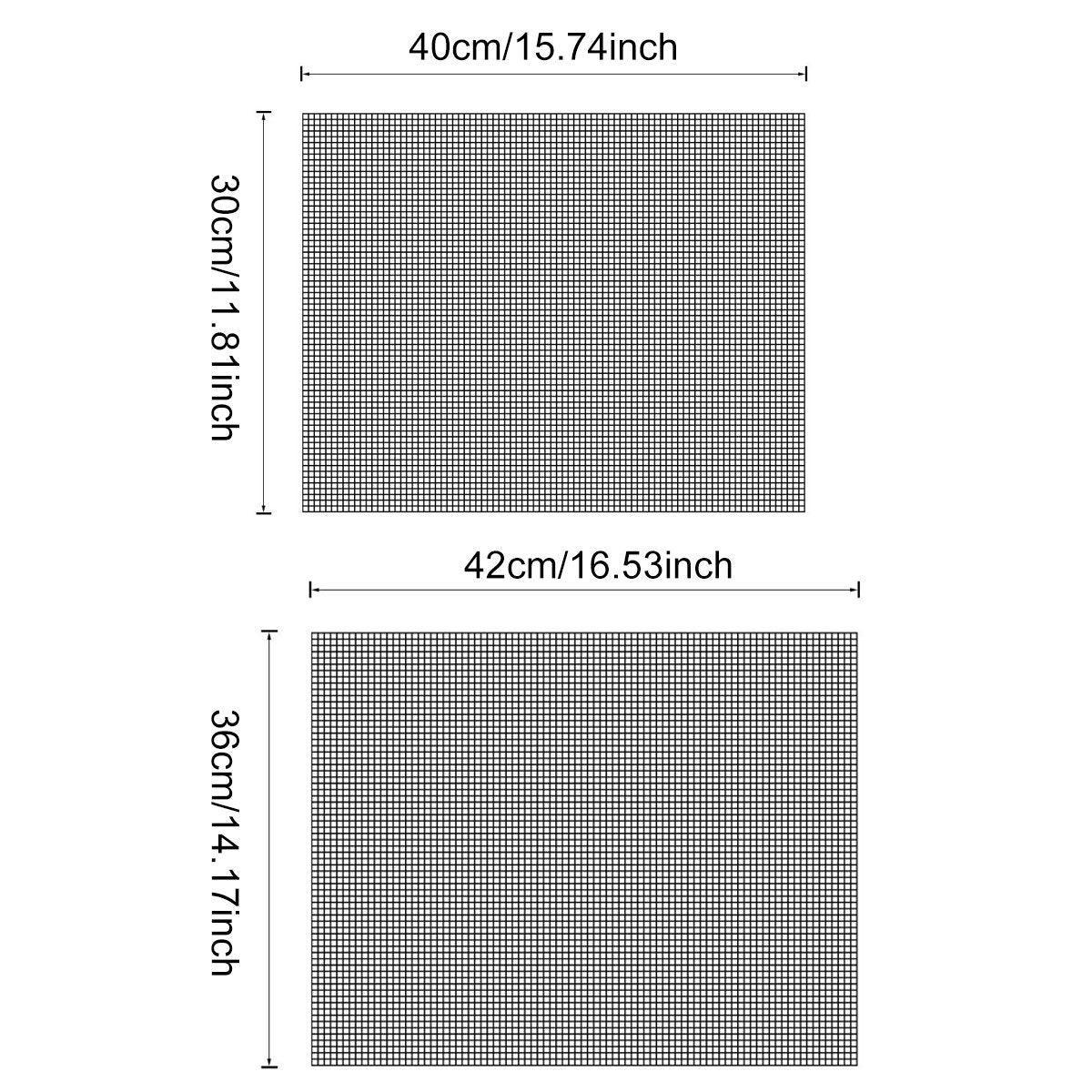 3/6/10PCS Non-Stick BBQ Grill Mat Mesh Liner Cooking Barbecue Sheet Baking Pad - 40X30cm-10PCS