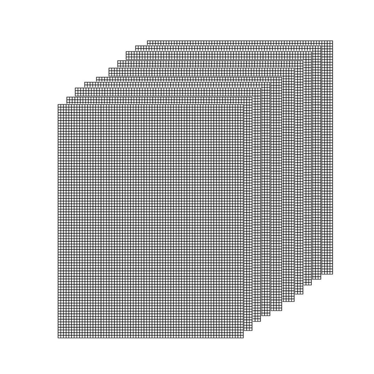 3/6/10PCS Non-Stick BBQ Grill Mat Mesh Liner Cooking Barbecue Sheet Baking Pad - 40X30cm-3PCS