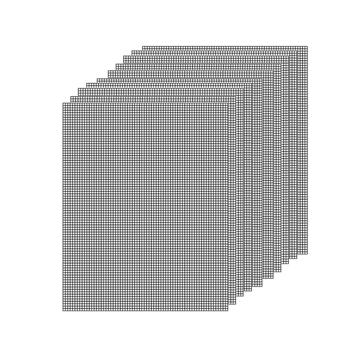 3/6/10PCS Non-Stick BBQ Grill Mat Mesh Liner Cooking Barbecue Sheet Baking Pad - 40X30cm-6PCS