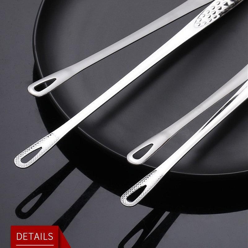 24/28Cm Stainless Steel Kitchen Grill Straight Tweezers Bbq Food Tongs Tools - 24CM