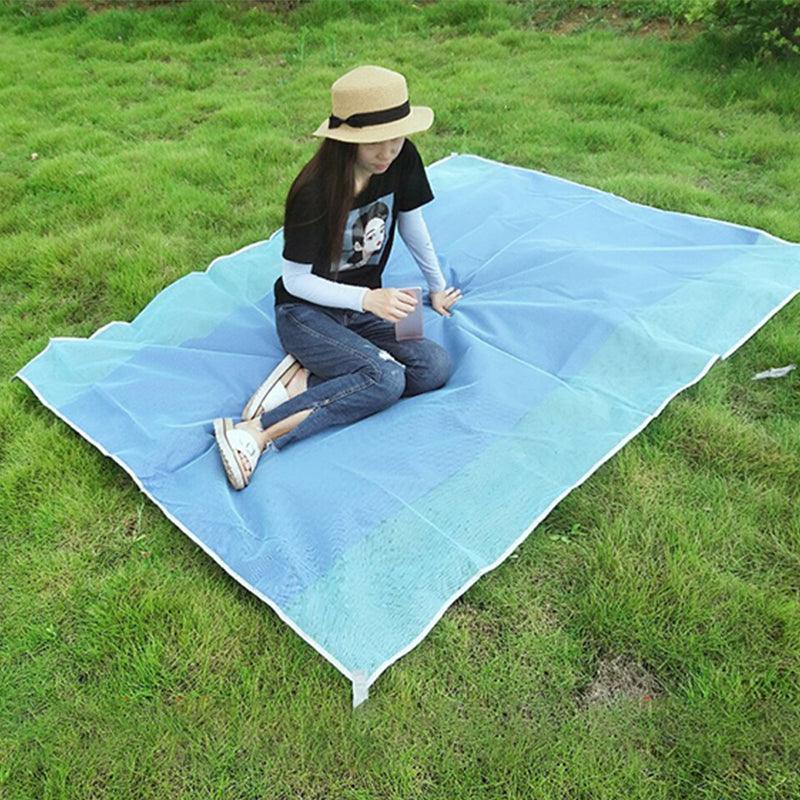 Sand Free Beach Mat Blanket Sand Proof Magic Sandless Sand Dirt & Dust Disappear - Blue