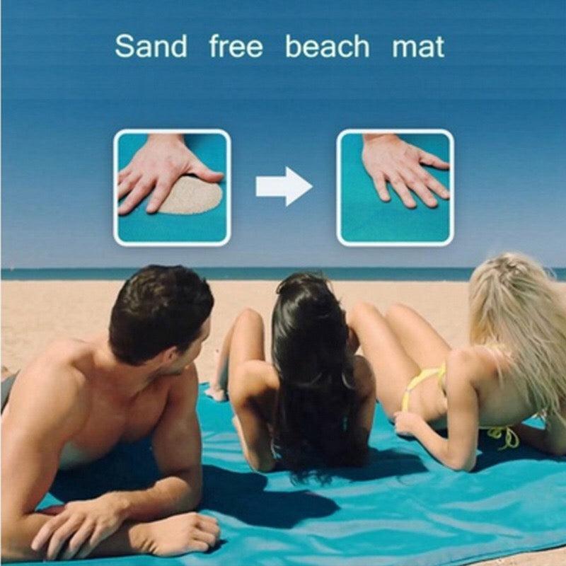 Sand Free Beach Mat Blanket Sand Proof Magic Sandless Sand Dirt & Dust Disappear - Pink