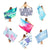Sand Free XL Beach Towel + Bag Quick Dry Microfibre Compact Light Swimming - Stripe flamingo