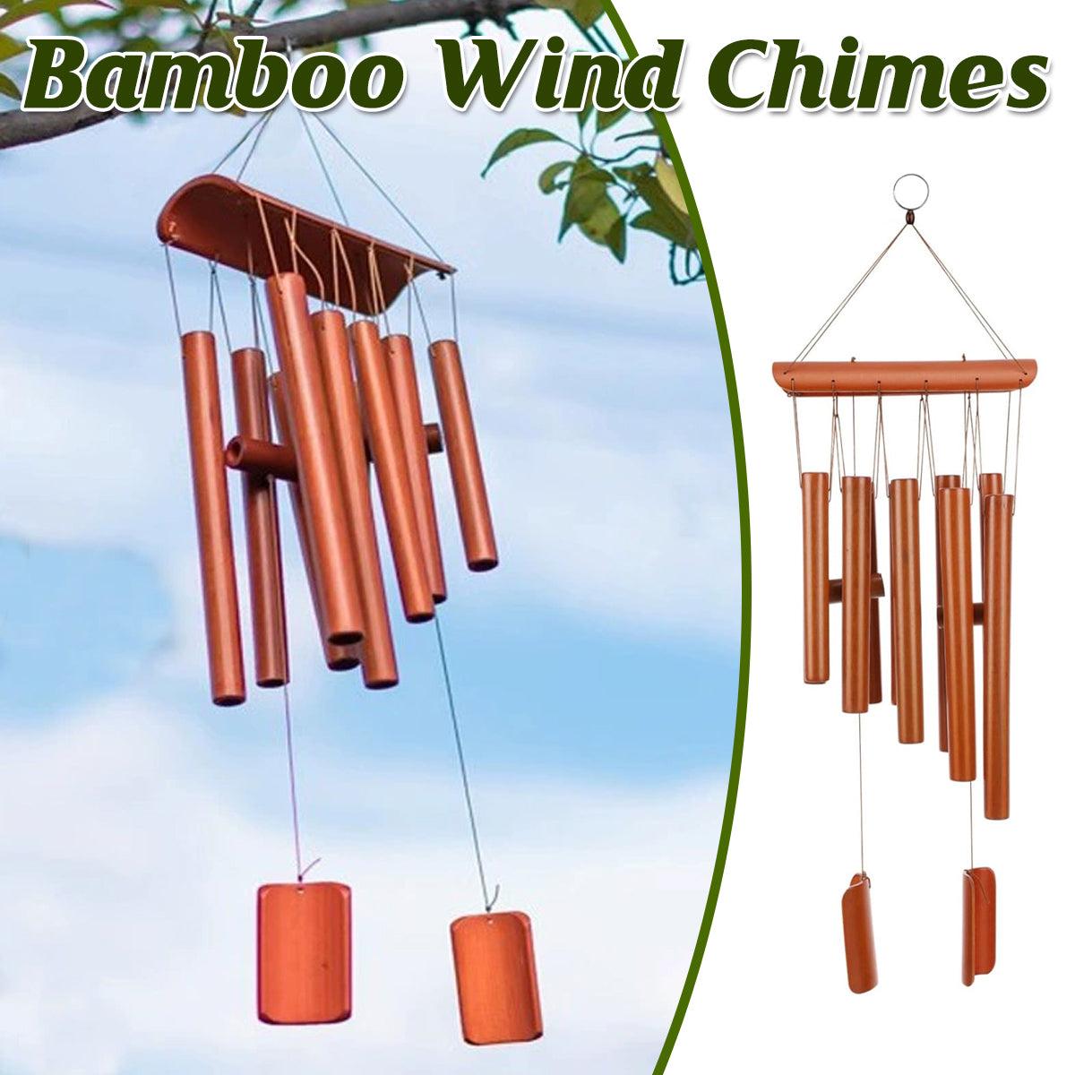 Home Bell Bamboo Hanging Decoration Wind Chime for Outdoor Garden Patio Decor