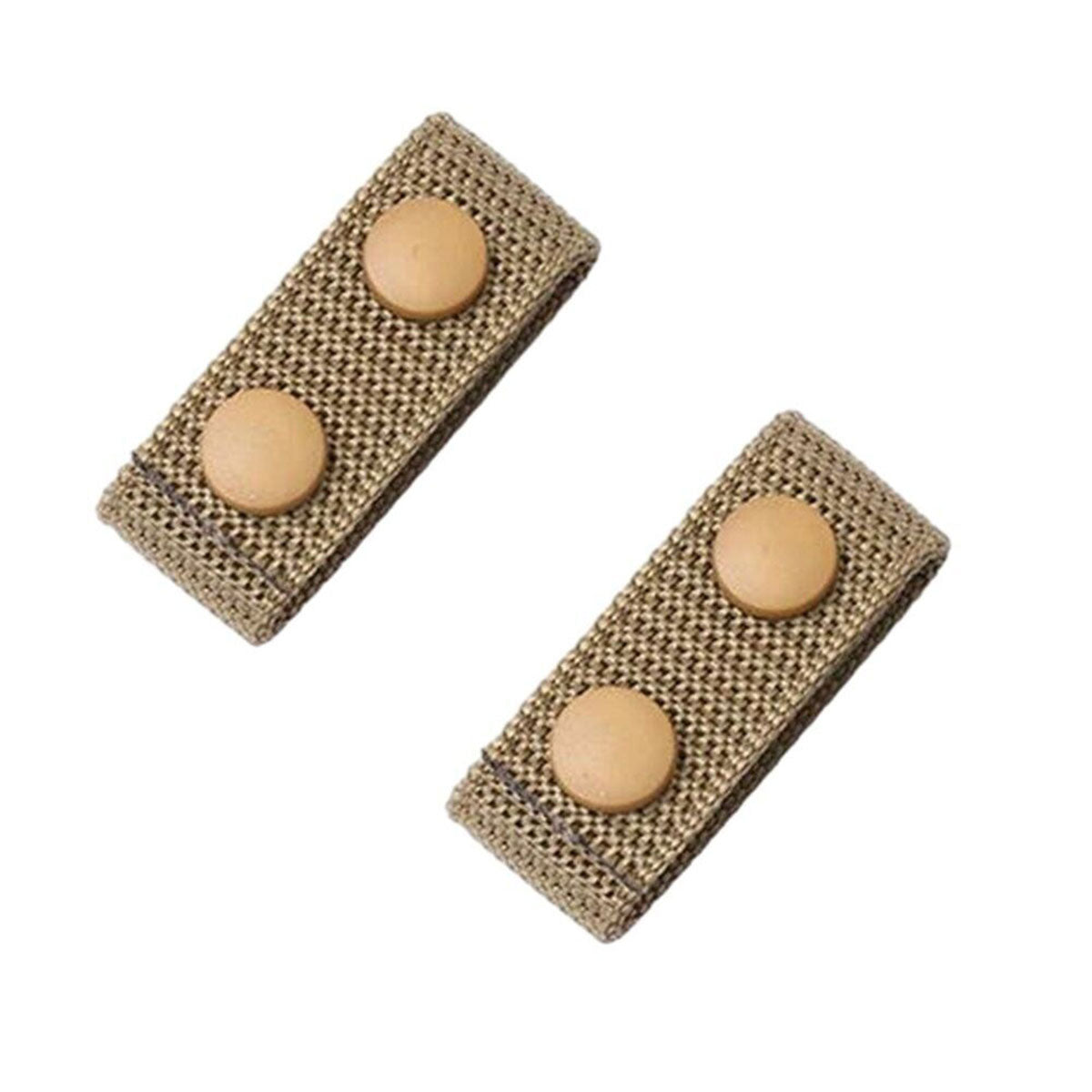 2PCS Outdoor Tactical Belt Loop Snap On Retainer Buckle Clip Holder Hiking Gear - Black