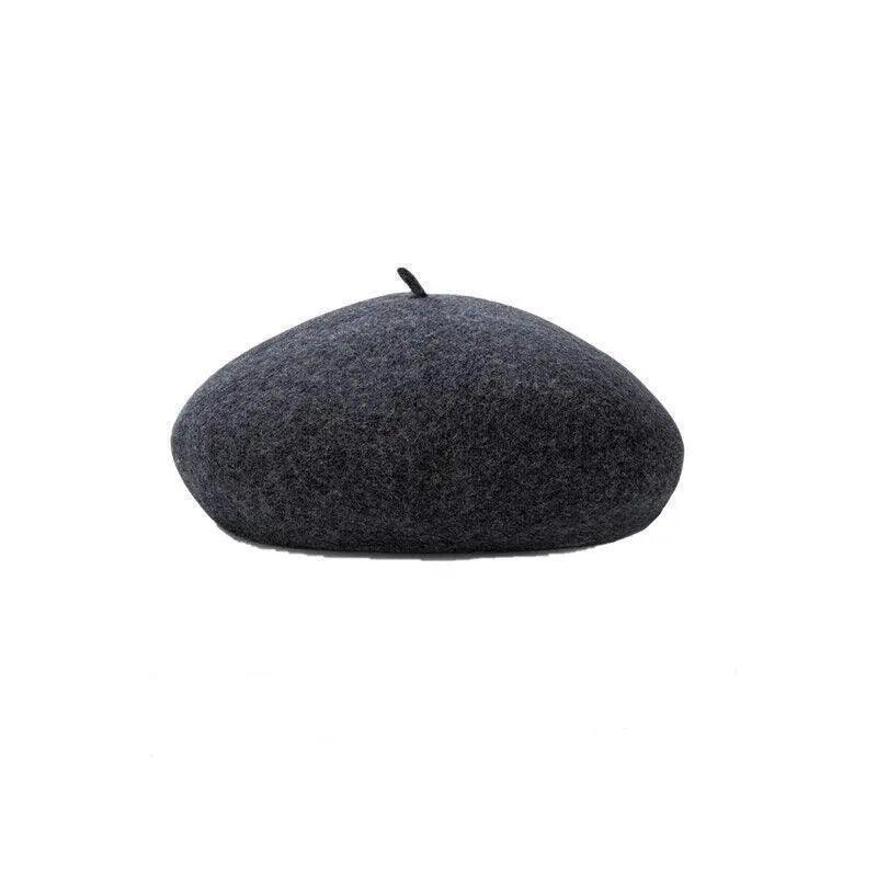 Women Ladies Beanie Wool French Beret Newsboy Hat Cap Winter Warm Hats Girls - Beige