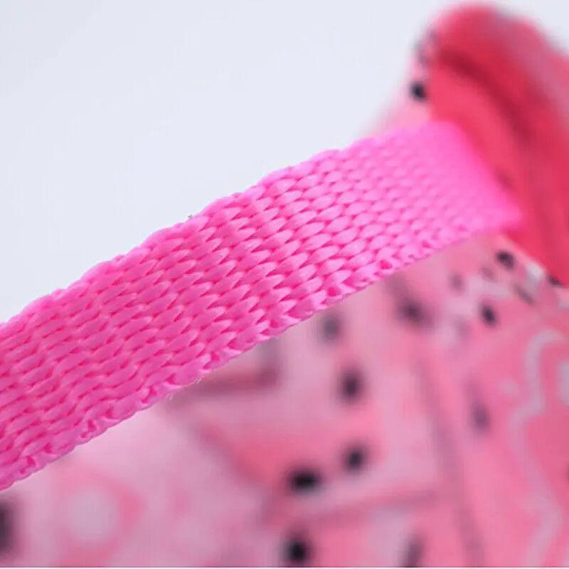 L Adjustable Pet Dog Bandana Collar Triangle Scarf For Puppy Cat Neckerchief - Pink