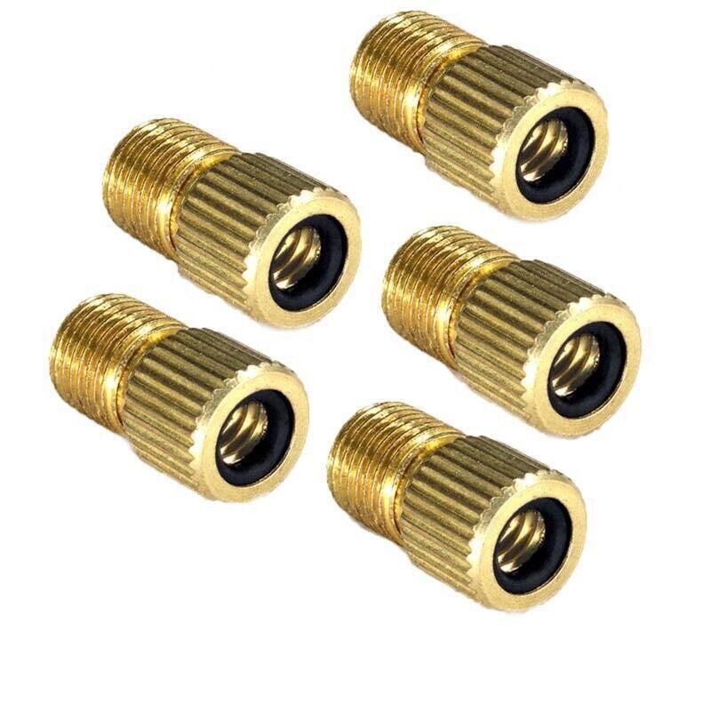 Bicycle Pump Adapters Converter Presta To Schrader Bike Valve Tyre Connector Au - 5PCS