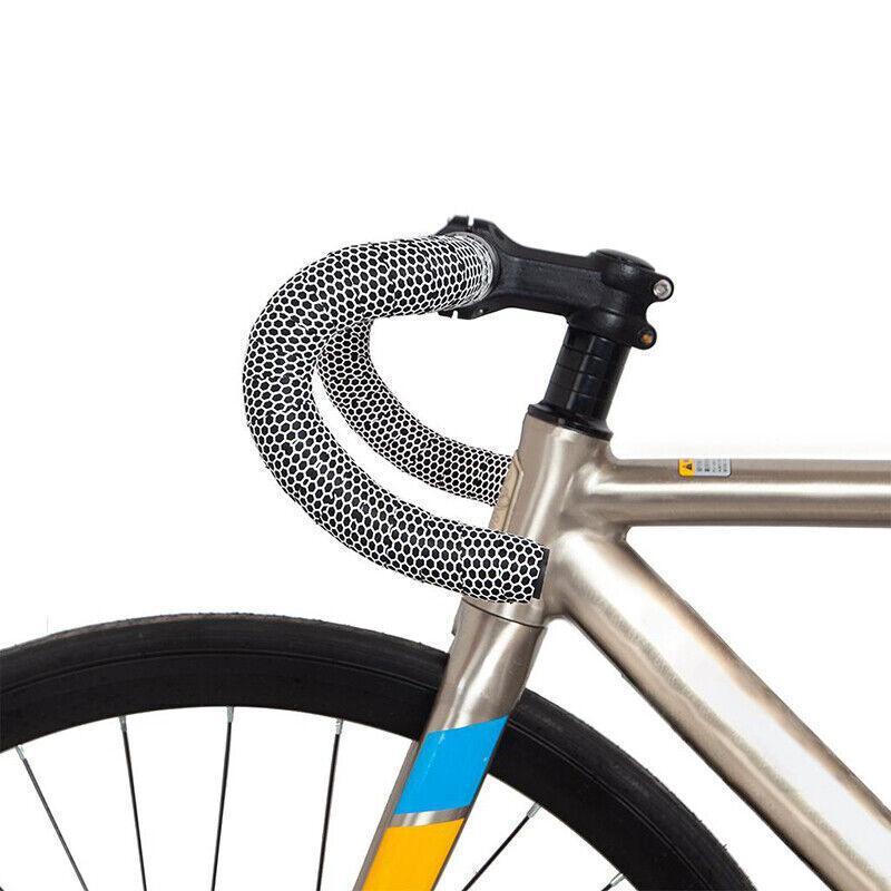 2X Thick Bicycle Handlebar Tape Bar Drop Wrap Mtb Road Bike Anti-Slip Punch - Blue