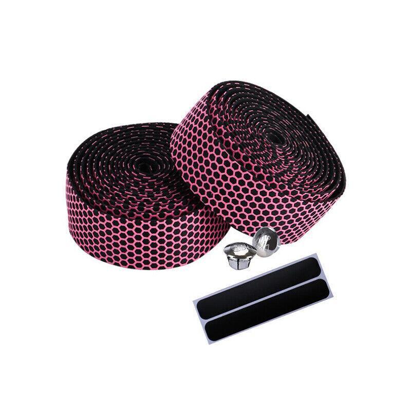 2X Thick Bicycle Handlebar Tape Bar Drop Wrap Mtb Road Bike Anti-Slip Punch - Blue