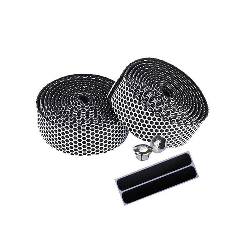 2X Thick Bicycle Handlebar Tape Bar Drop Wrap Mtb Road Bike Anti-Slip Punch - White