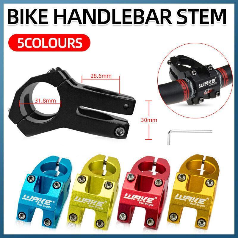 MTB Mountain Bike Handlebar Stem 31.8mm Aluminium Alloy Short Stem Cycling Part - Black