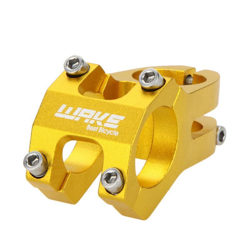 MTB Mountain Bike Handlebar Stem 31.8mm Aluminium Alloy Short Stem Cycling Part - Gold