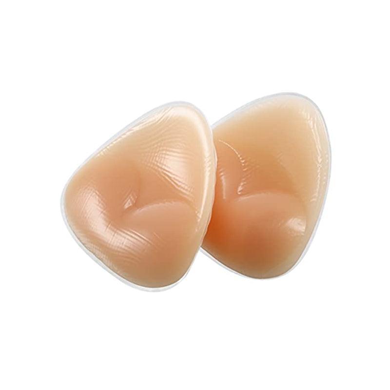Triangle Push-Up Silicone Bra Inserts Breasts Pad Bikini Bra Cleavage Enhancers - Transparent-Big