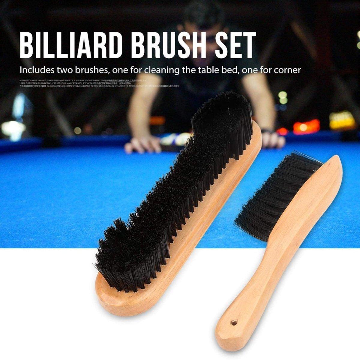 2PCS Brush Rail Brush Set Billiard Table Cleaning Kit Pool Table Corner Brush