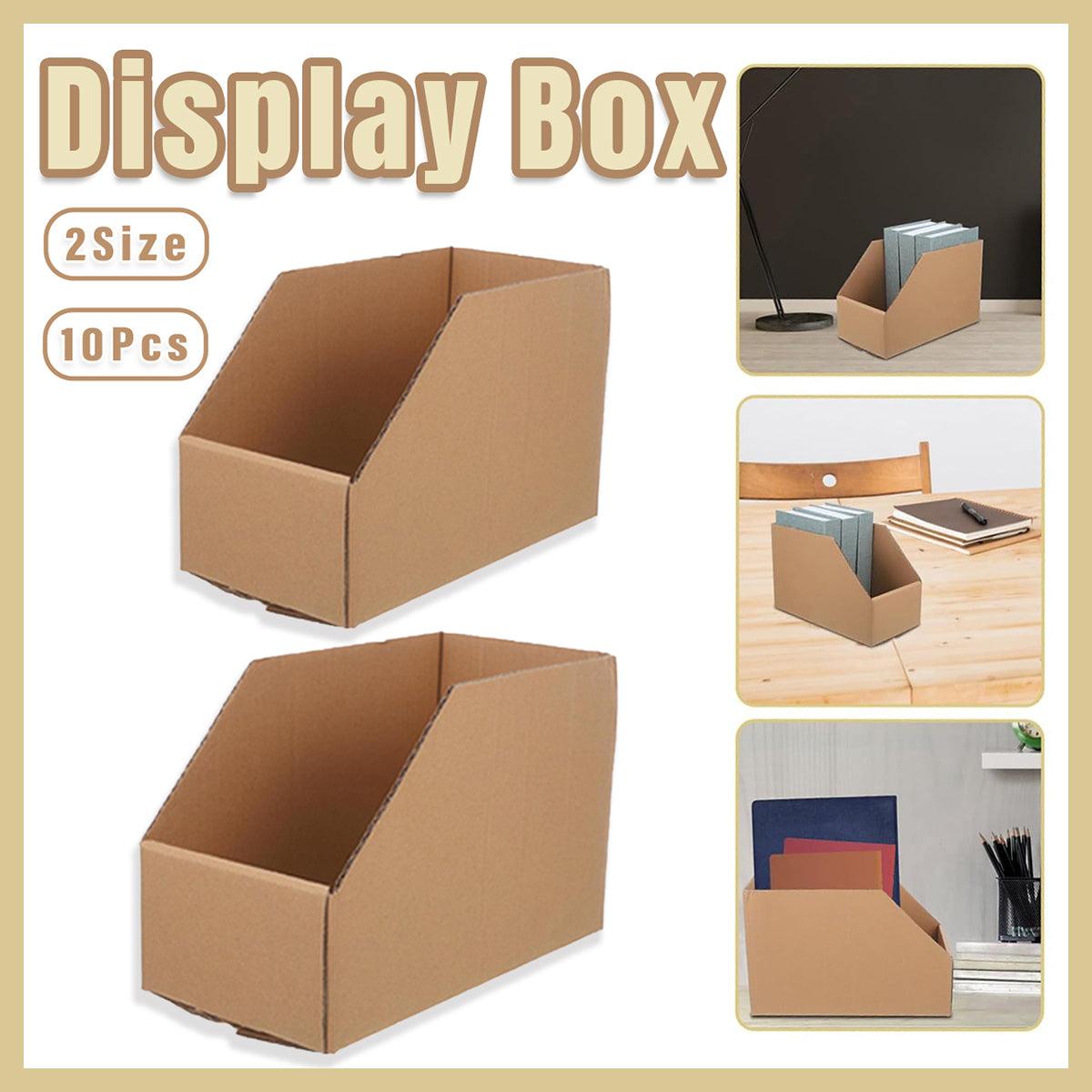 10pcs Slanted Display Boxes for Sorting Organising Storage Containers Organizer - 60cm x 30cm x 20cm
