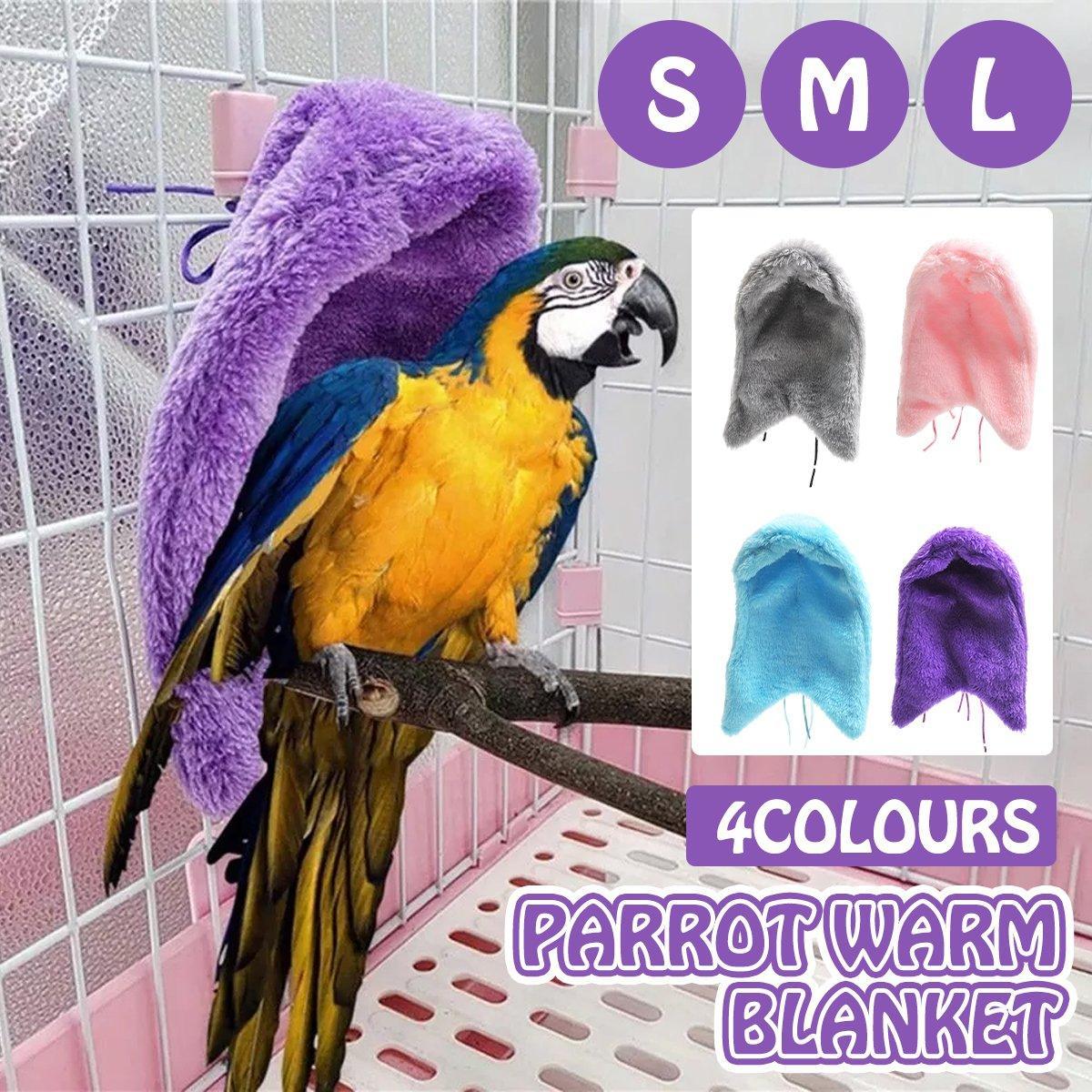 Cozy Bird Blanket Shawl Parrot Snuggle Cabin Plush Hanging Cotton Nest Bedding - Pink-M Size
