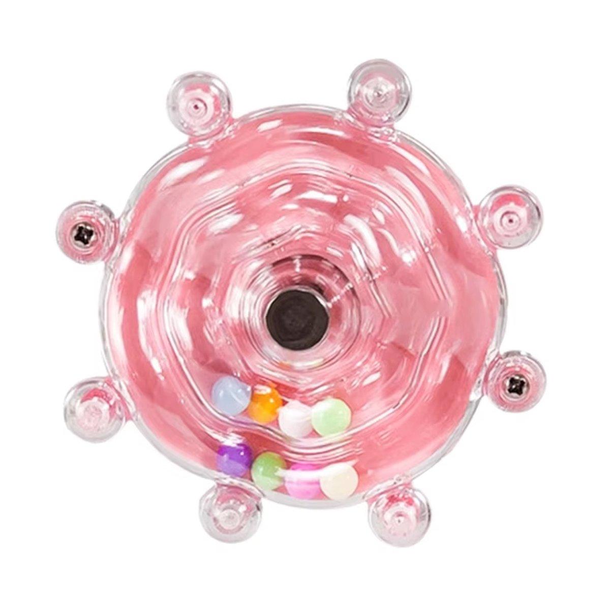 Interactive Parrot Spinning Wheel Stress Relief Toy for Small Birds Durable - Purple