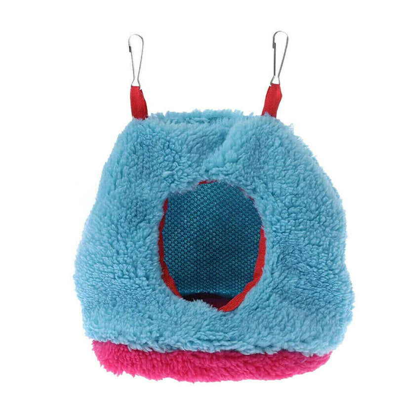 Plush Hanging Bird Nest Bed Cage Hammock for Parrots and Small Birds - L