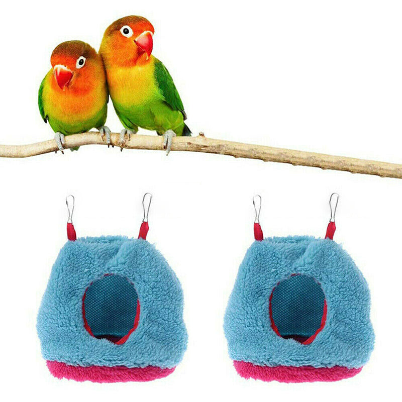 Plush Hanging Bird Nest Bed Cage Hammock for Parrots and Small Birds - M