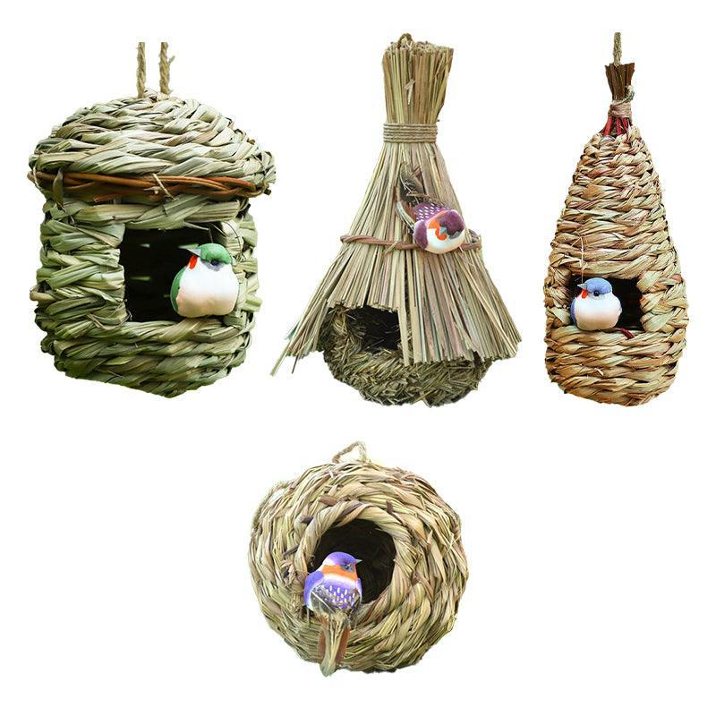 Qttie Bird Nest Breeding Box House Bed Cage Hut Cave Canary Finch Budgie Parrot - Teepee