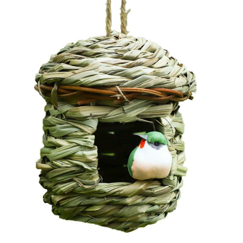 Qttie Bird Nest Breeding Box House Bed Cage Hut Cave Canary Finch Budgie Parrot - Treehouse