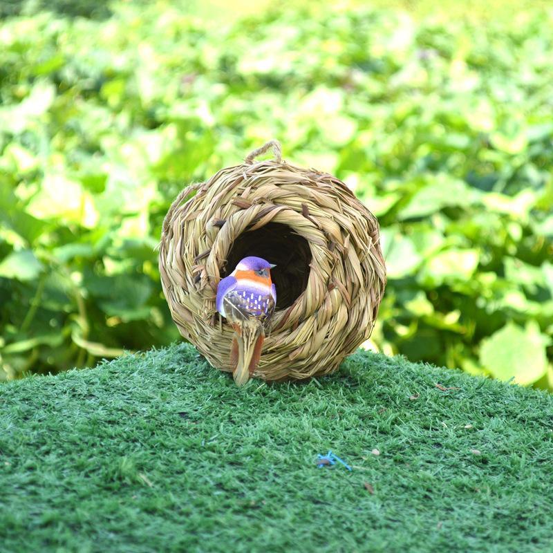 Qttie Bird Nest Breeding Box House Bed Cage Hut Cave Canary Finch Budgie Parrot - Water drop